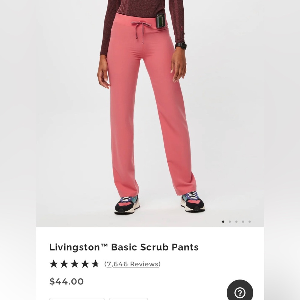 Figs Desert Rose Livingston Scrub Pants and Catarina Top (both size 2x)